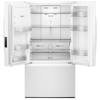 Whirlpool WRFF3536SW French Door Refrigerator, 36 inch Width, ENERGY STAR Certified, 30 cu. ft. Capacity, Water Dispenser (Exterior), Ice Dispenser (Thru Door), White colour