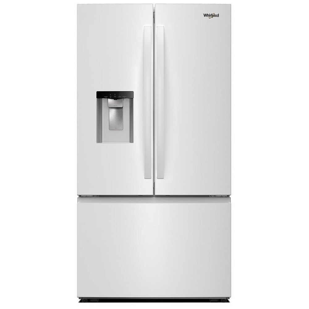 Whirlpool WRFF3536SW French Door Refrigerator, 36 inch Width, ENERGY STAR Certified, 30 cu. ft. Capacity, Water Dispenser (Exterior), Ice Dispenser (Thru Door), White colour