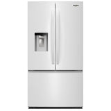 Whirlpool WRFF3536SW French Door Refrigerator, 36 inch Width, 30 cu. ft. Capacity, Water Dispenser (Exterior), Ice Dispenser (Thru Door), ENERGY STAR Certified, White colour