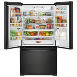 Whirlpool WRFF5333PB French Door Refrigerator, 33 inch Width, 22 cu. ft. Capacity, Water Dispenser (Interior), Ice Dispenser (Freezer Located), ENERGY STAR Certified, Black colour