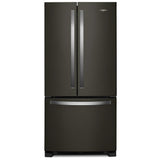 Whirlpool WRFF5333PV Bottom Freezer French Door Refrigerator, 33 inch Width, 22.1 cu. ft. Capacity, Water Dispenser (Interior), Ice Dispenser (Freezer Located), ENERGY STAR Certified, Black Stainless Steel colour