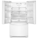Whirlpool WRFF5333PW Bottom Freezer French Door Refrigerator, 33 inch Width, 22 cu. ft. Capacity, Water Dispenser (Interior), Ice Dispenser (Freezer Located), ENERGY STAR Certified, White colour