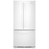 Whirlpool WRFF5333PW Bottom Freezer French Door Refrigerator, 33 inch Width, 22 cu. ft. Capacity, Water Dispenser (Interior), Ice Dispenser (Freezer Located), ENERGY STAR Certified, White colour