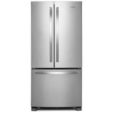 Whirlpool WRFF5333PZ Bottom Freezer French Door Refrigerator, 33 inch Width, 22.1 cu. ft. Capacity, Water Dispenser (Interior), Ice Dispenser (Freezer Located), ENERGY STAR Certified, Stainless Steel colour