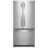 Whirlpool WRFF5333PZ Bottom Freezer French Door Refrigerator, 33 inch Width, 22.1 cu. ft. Capacity, Water Dispenser (Interior), Ice Dispenser (Freezer Located), ENERGY STAR Certified, Stainless Steel colour