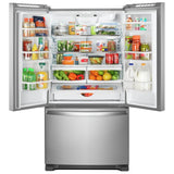 Whirlpool WRFF5333PZ Bottom Freezer French Door Refrigerator, 33 inch Width, 22.1 cu. ft. Capacity, Water Dispenser (Interior), Ice Dispenser (Freezer Located), ENERGY STAR Certified, Stainless Steel colour