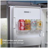 Whirlpool WRMC5036RZ French Door Refrigerator, 36 inch Width, 22 cu. ft. Capacity, Counter Depth, Water Dispenser (Exterior), Ice Dispenser (Thru Door), ENERGY STAR Certified, Fingerprint-Resistant Stainless colour, EveryDrop™ Water Filtration