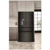 Whirlpool WRMC7036RV French Door Refrigerator, 36 inch Width, 22 cu. ft. Capacity, Counter Depth, Water Dispenser (Exterior), Ice Dispenser (Thru Door), ENERGY STAR Certified, Black Stainless colour, EveryDrop™ Water Filtration