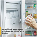 Whirlpool WRMF3536SV French Door Refrigerator, 36 inch Width, 29 cu. ft. Capacity, Water Dispenser (Exterior), Ice Dispenser (Thru Door), ENERGY STAR Certified, Fingerprint-Resistant Black Stainless colour