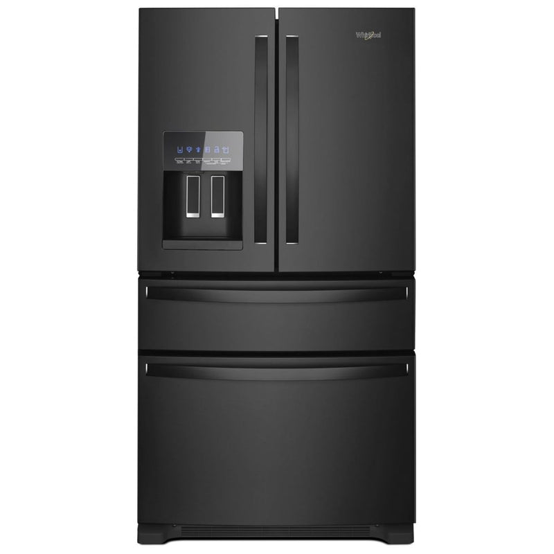 Whirlpool WRMF3636RB French Door Refrigerator, 36 inch Width, 24.5 cu. ft. Capacity, Water Dispenser (Exterior), Ice Dispenser (Thru Door), ENERGY STAR Certified, Black colour