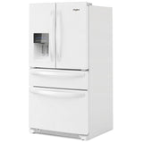 Whirlpool WRMF3636RW French Door Refrigerator, 36 inch Width, 24.5 cu. ft. Capacity, Water Dispenser (Exterior), Ice Dispenser (Thru Door), ENERGY STAR Certified, White colour