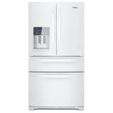 Whirlpool WRMF3636RW French Door Refrigerator, 36 inch Width, 24.5 cu. ft. Capacity, Water Dispenser (Exterior), Ice Dispenser (Thru Door), ENERGY STAR Certified, White colour