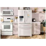 Whirlpool WRMF3636RW French Door Refrigerator, 36 inch Width, 24.5 cu. ft. Capacity, Water Dispenser (Exterior), Ice Dispenser (Thru Door), ENERGY STAR Certified, White colour
