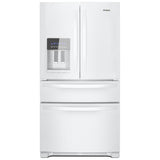 Whirlpool WRMF3636RW French Door Refrigerator, 36 inch Width, 24.5 cu. ft. Capacity, Water Dispenser (Exterior), Ice Dispenser (Thru Door), ENERGY STAR Certified, White colour