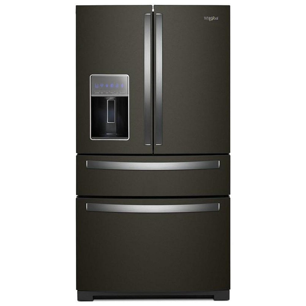 Whirlpool WRMF7736PV French Door Refrigerator, 36 inch Width, 26.2 cu. ft. Capacity, Water Dispenser (Exterior), Ice Dispenser (Thru Door), Black Stainless Steel colour