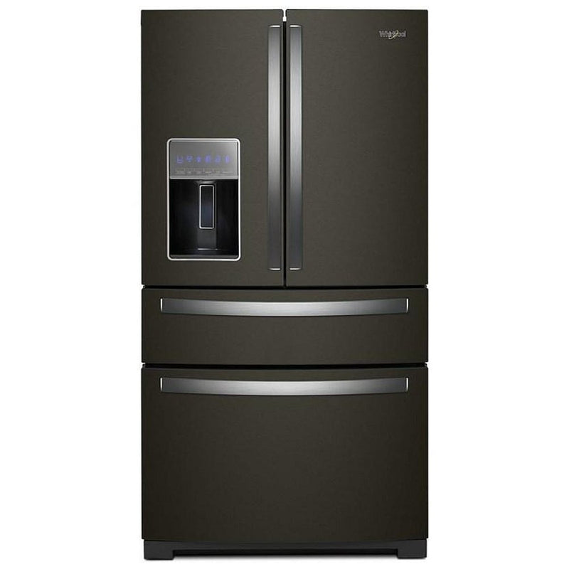 Whirlpool WRMF7736PV French Door Refrigerator, 36 inch Width, 26.2 cu. ft. Capacity, Water Dispenser (Exterior), Ice Dispenser (Thru Door), Black Stainless Steel colour