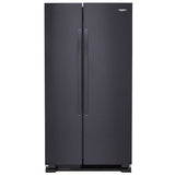 Whirlpool WRS312SNHB Side by Side Refrigerator, 33 inch Width, Optional Ice Maker (Special Order), 21.7 cu. ft. Capacity, Black colour