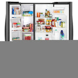 Whirlpool WRS312SNHB Side by Side Refrigerator, 33 inch Width, Optional Ice Maker (Special Order), 21.7 cu. ft. Capacity, Black colour