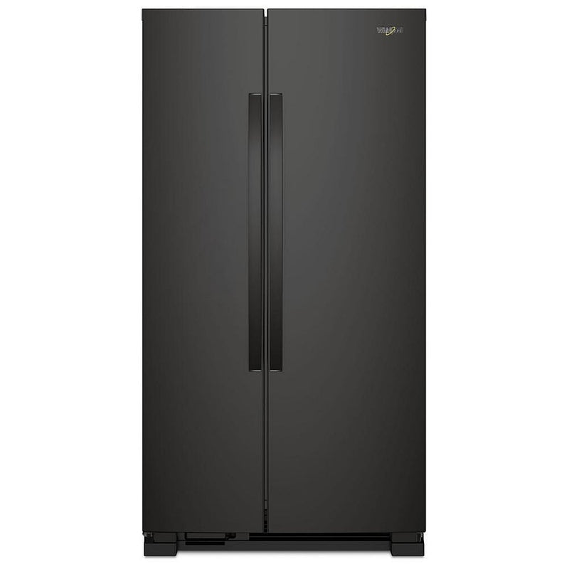 Whirlpool WRS312SNHB Side by Side Refrigerator, 33 inch Width, Optional Ice Maker (Special Order), 21.7 cu. ft. Capacity, Black colour