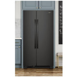 Whirlpool WRS312SNHB Side by Side Refrigerator, 33 inch Width, Optional Ice Maker (Special Order), 21.7 cu. ft. Capacity, Black colour