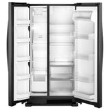 Whirlpool WRS312SNHB Side by Side Refrigerator, 33 inch Width, Optional Ice Maker (Special Order), 21.7 cu. ft. Capacity, Black colour