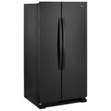 Whirlpool WRS312SNHB Side by Side Refrigerator, 33 inch Width, Optional Ice Maker (Special Order), 21.7 cu. ft. Capacity, Black colour