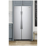 Whirlpool WRS312SNHM Side by Side Refrigerator, 33 inch Width, Optional Ice Maker (Special Order), 21.7 cu. ft. Capacity, Stainless Steel colour