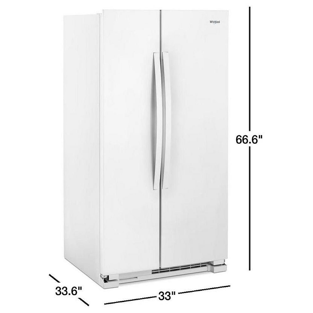 Whirlpool WRS312SNHW Side by Side Refrigerator | 33" Width, 21.7 cu. ft. Capacity, White