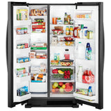Whirlpool WRS315SNHB Side by Side Refrigerator, 36 inch Width, Optional Ice Maker (Special Order), 25.1 cu. ft. Capacity, Black colour