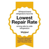 Whirlpool WRS321SDHZ Side by Side Refrigerator, 33 inch Width, Ice Dispenser (Thru Door), Water Dispenser (Exterior), 21.4 cu. ft. Capacity, Stainless Steel colour