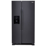 Whirlpool WRS325SDHB Side by Side Refrigerator, 36 inch Width, Ice Dispenser (Thru Door), Water Dispenser (Exterior), 25 cu. ft. Capacity, Black colour