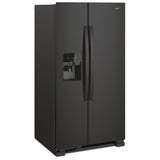 Whirlpool WRS325SDHB Side by Side Refrigerator, 36 inch Width, Ice Dispenser (Thru Door), Water Dispenser (Exterior), 25 cu. ft. Capacity, Black colour