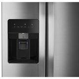 Whirlpool WRS325SDHV Side by Side Refrigerator, 36 inch Width, Ice Dispenser (Thru Door), Water Dispenser (Exterior), 25 cu. ft. Capacity, Black Stainless Steel colour
