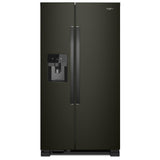 Whirlpool WRS325SDHV Side by Side Refrigerator, 36 inch Width, Ice Dispenser (Thru Door), Water Dispenser (Exterior), 25 cu. ft. Capacity, Black Stainless Steel colour