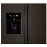 Whirlpool WRS325SDHV Side by Side Refrigerator, 36 inch Width, Ice Dispenser (Thru Door), Water Dispenser (Exterior), 25 cu. ft. Capacity, Black Stainless Steel colour