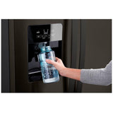 Whirlpool WRS325SDHV Side by Side Refrigerator, 36 inch Width, Ice Dispenser (Thru Door), Water Dispenser (Exterior), 25 cu. ft. Capacity, Black Stainless Steel colour