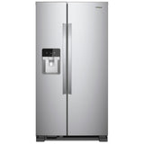 Whirlpool WRS325SDHZ Side by Side Refrigerator, 36 inch Width, Ice Dispenser (Thru Door), Water Dispenser (Exterior), 25 cu. ft. Capacity, Stainless Steel colour