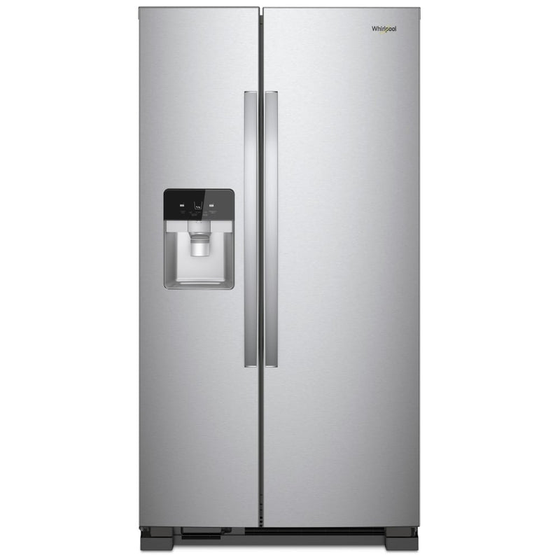 Whirlpool WRS325SDHZ Side by Side Refrigerator, 36 inch Width, Ice Dispenser (Thru Door), Water Dispenser (Exterior), 25 cu. ft. Capacity, Stainless Steel colour