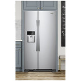 Whirlpool WRS555SIHZ Side by Side Refrigerator, 36 inch Width, Ice Dispenser (Thru Door), Water Dispenser (Exterior), 24.5 cu. ft. Capacity, Stainless Steel colour