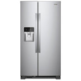 Whirlpool WRS555SIHZ Side by Side Refrigerator, 36 inch Width, Ice Dispenser (Thru Door), Water Dispenser (Exterior), 24.5 cu. ft. Capacity, Stainless Steel colour