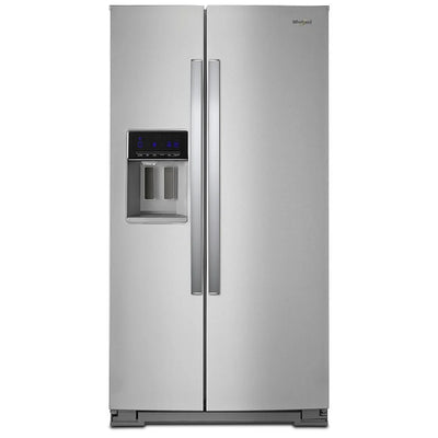 Whirlpool WRS571CIHZ Side by Side Refrigerator, 36 inch Width, Counter Depth, 20.5 cu. ft. Capacity, Water Dispenser (Exterior), Ice Dispenser (Thru Door), Stainless Steel colour