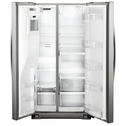 Whirlpool WRS571CIHZ Side by Side Refrigerator, 36 inch Width, Counter Depth, 20.5 cu. ft. Capacity, Water Dispenser (Exterior), Ice Dispenser (Thru Door), Stainless Steel colour