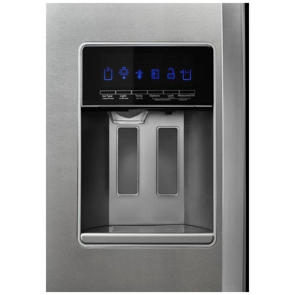 Whirlpool WRS588FIHZ Side by Side Refrigerator, 36 inch Width, 28.5 cu. ft. Capacity, Water Dispenser (Exterior), Ice Dispenser (Thru Door), Stainless Steel colour