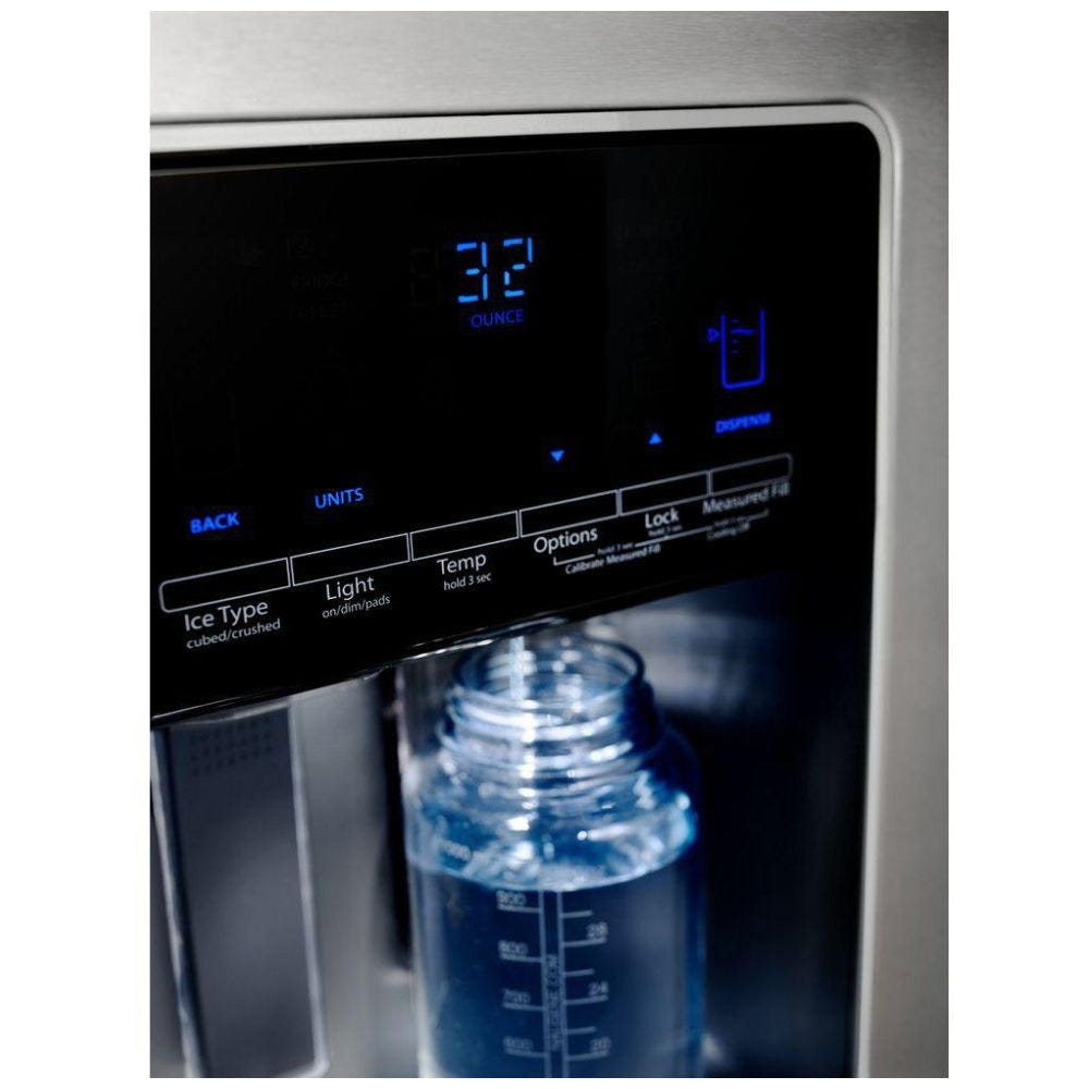 Whirlpool WRS588FIHZ Side by Side Refrigerator, 36 inch Width, 28.5 cu. ft. Capacity, Water Dispenser (Exterior), Ice Dispenser (Thru Door), Stainless Steel colour