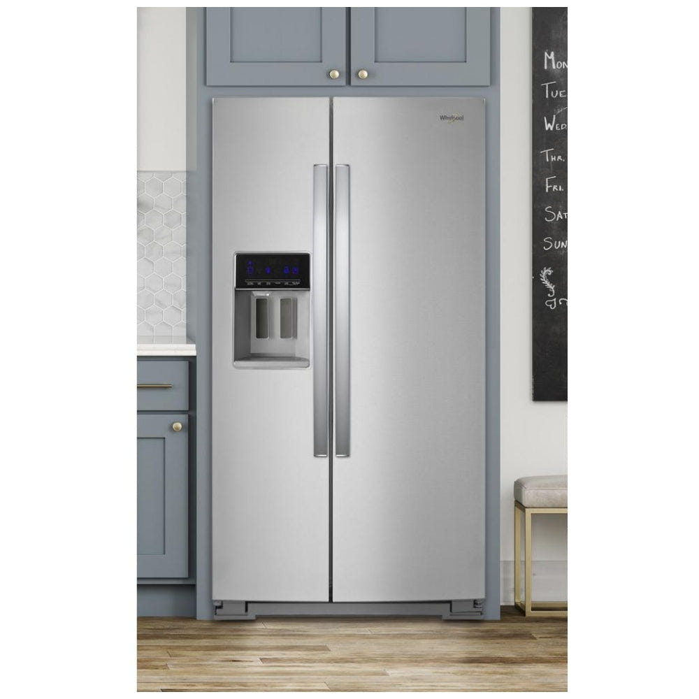 Whirlpool WRS588FIHZ Side by Side Refrigerator, 36 inch Width, 28.5 cu. ft. Capacity, Water Dispenser (Exterior), Ice Dispenser (Thru Door), Stainless Steel colour