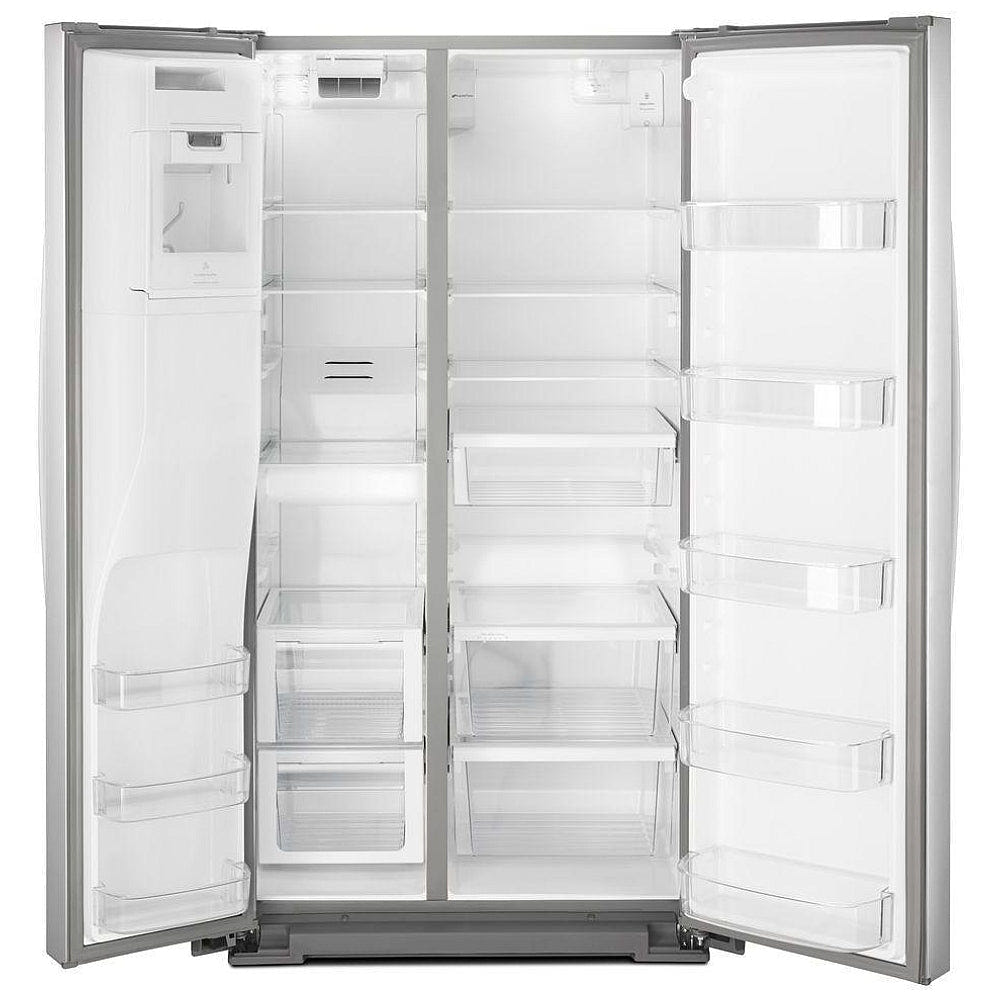 Whirlpool WRS588FIHZ Side by Side Refrigerator, 36 inch Width, 28.5 cu. ft. Capacity, Water Dispenser (Exterior), Ice Dispenser (Thru Door), Stainless Steel colour