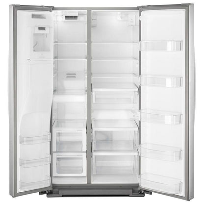 Whirlpool WRS588FIHZ Side by Side Refrigerator, 36 inch Width, 28.5 cu. ft. Capacity, Water Dispenser (Exterior), Ice Dispenser (Thru Door), Stainless Steel colour