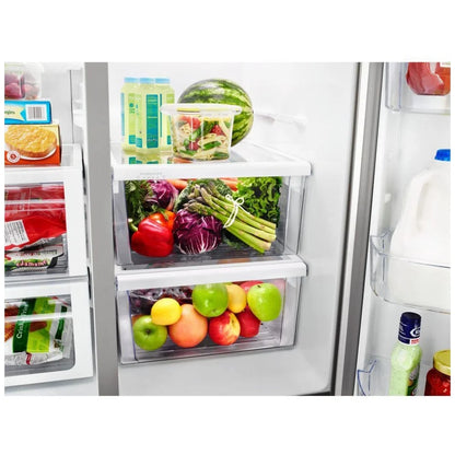 Whirlpool WRS588FIHZ Side by Side Refrigerator, 36 inch Width, 28.5 cu. ft. Capacity, Water Dispenser (Exterior), Ice Dispenser (Thru Door), Stainless Steel colour
