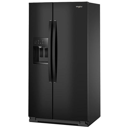 Whirlpool WRSC5536RB Side by Side Refrigerator, 36 inch Width, Counter Depth, Ice Dispenser, 21 cu. ft. Capacity, Black Colour