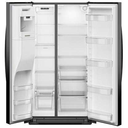 Whirlpool WRSC5536RB Side by Side Refrigerator, 36 inch Width, Counter Depth, Ice Dispenser, 21 cu. ft. Capacity, Black Colour